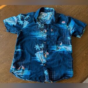 Billabong Button Down Ocean Theme, size medium